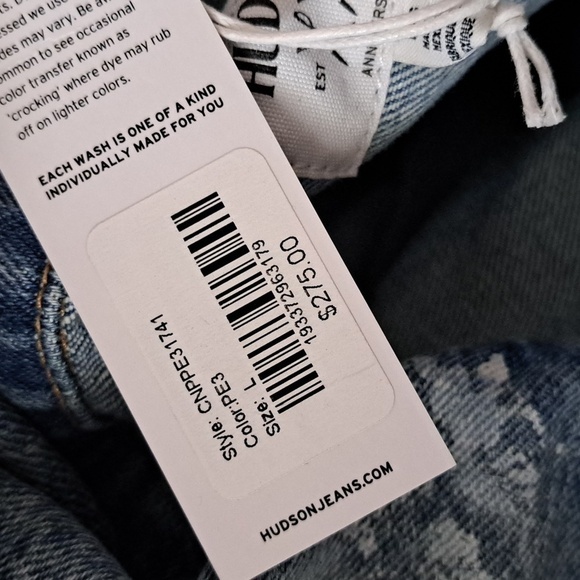 NWT Hudson Brea Swing Trucker Denim Jacket Size Large $275 - Picture 9 of 9